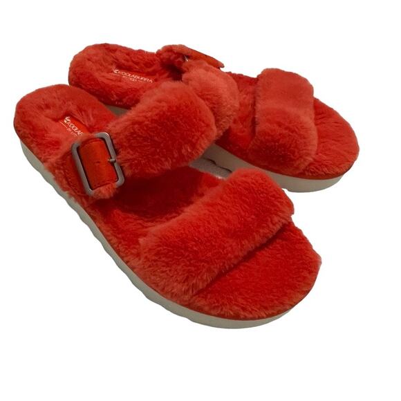 Koolaburra by UGG Furr-ah buckle double strap slipper US9 Fiesta SHELF 6082 - Picture 1 of 9